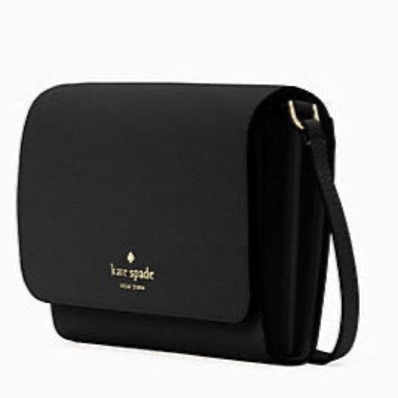 KATE SPADE NEW YORK DANA WALLET ON A STRING. Black PVC Nwt - Picture 8 of 12